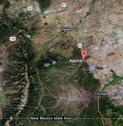 how to get to Aguilar, Colorado - exit here